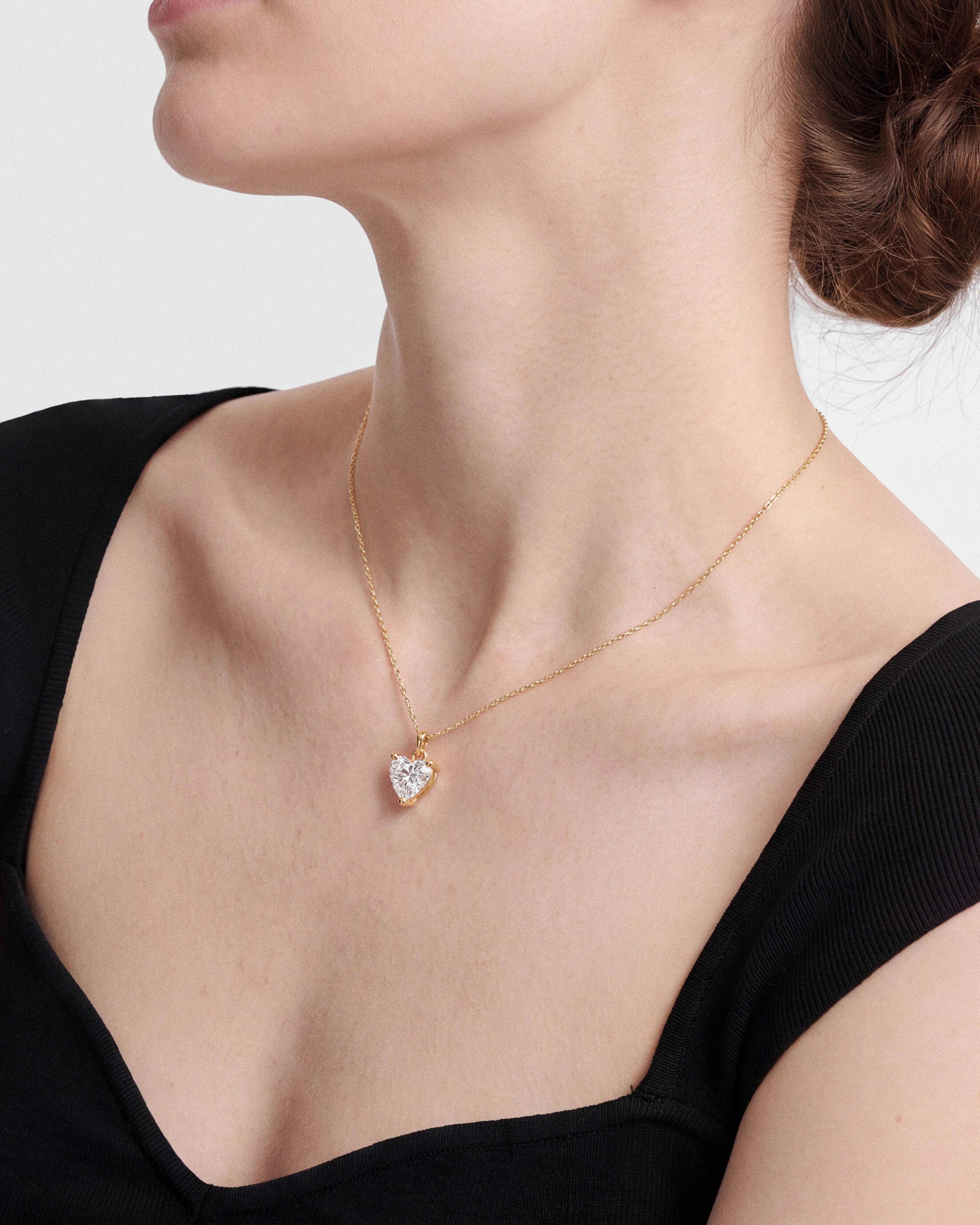 Heart Cut Solitaire Pendant (2.00 CT)
