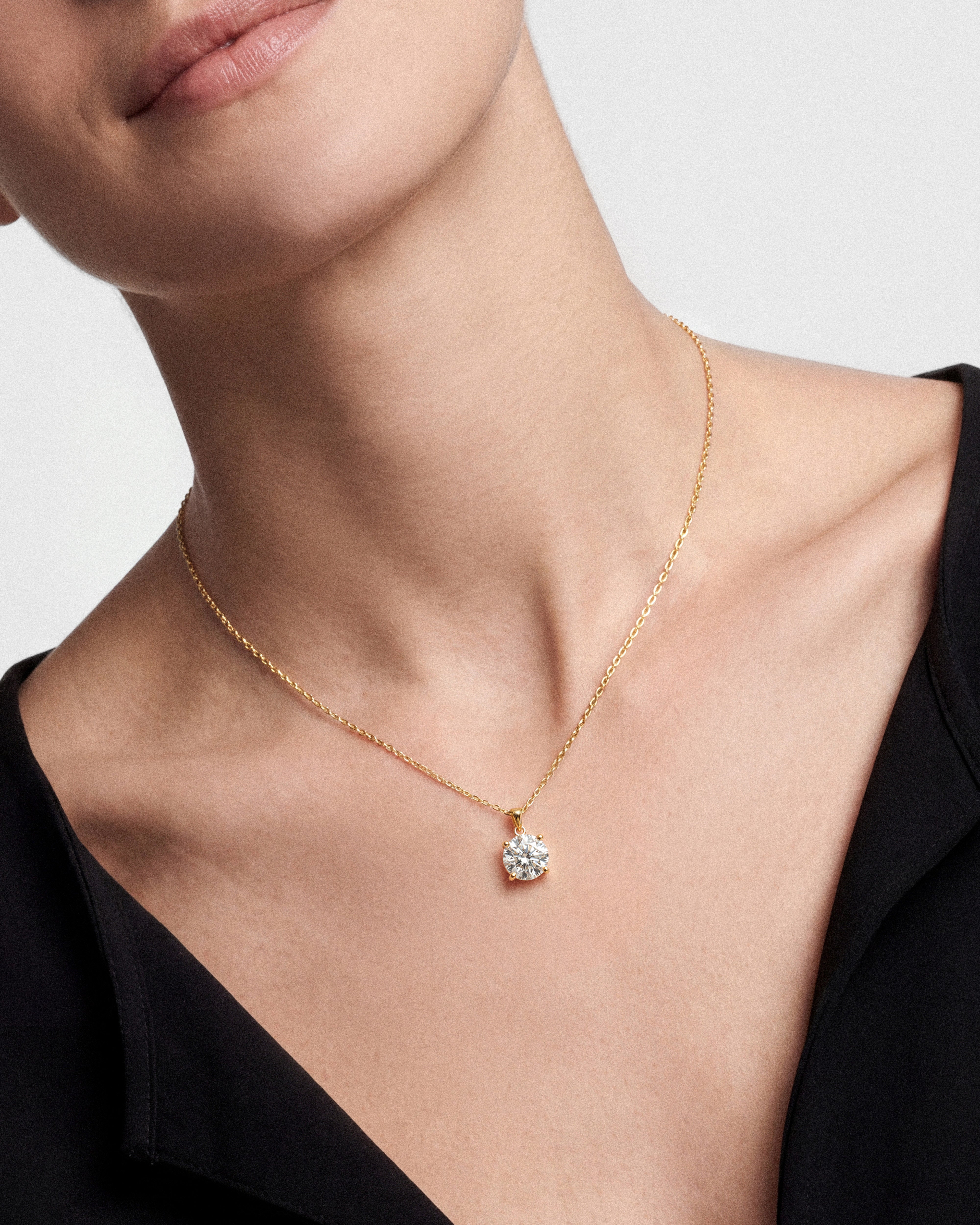 Round Cut Solitaire Pendant (2.00 CT)