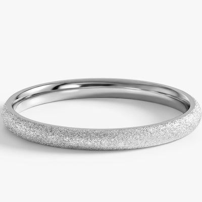 2mm Classic Dome Wedding Band with Stardust Finish