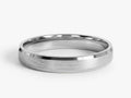 3mm Beveled Edge Wedding Band - Matte Brushed