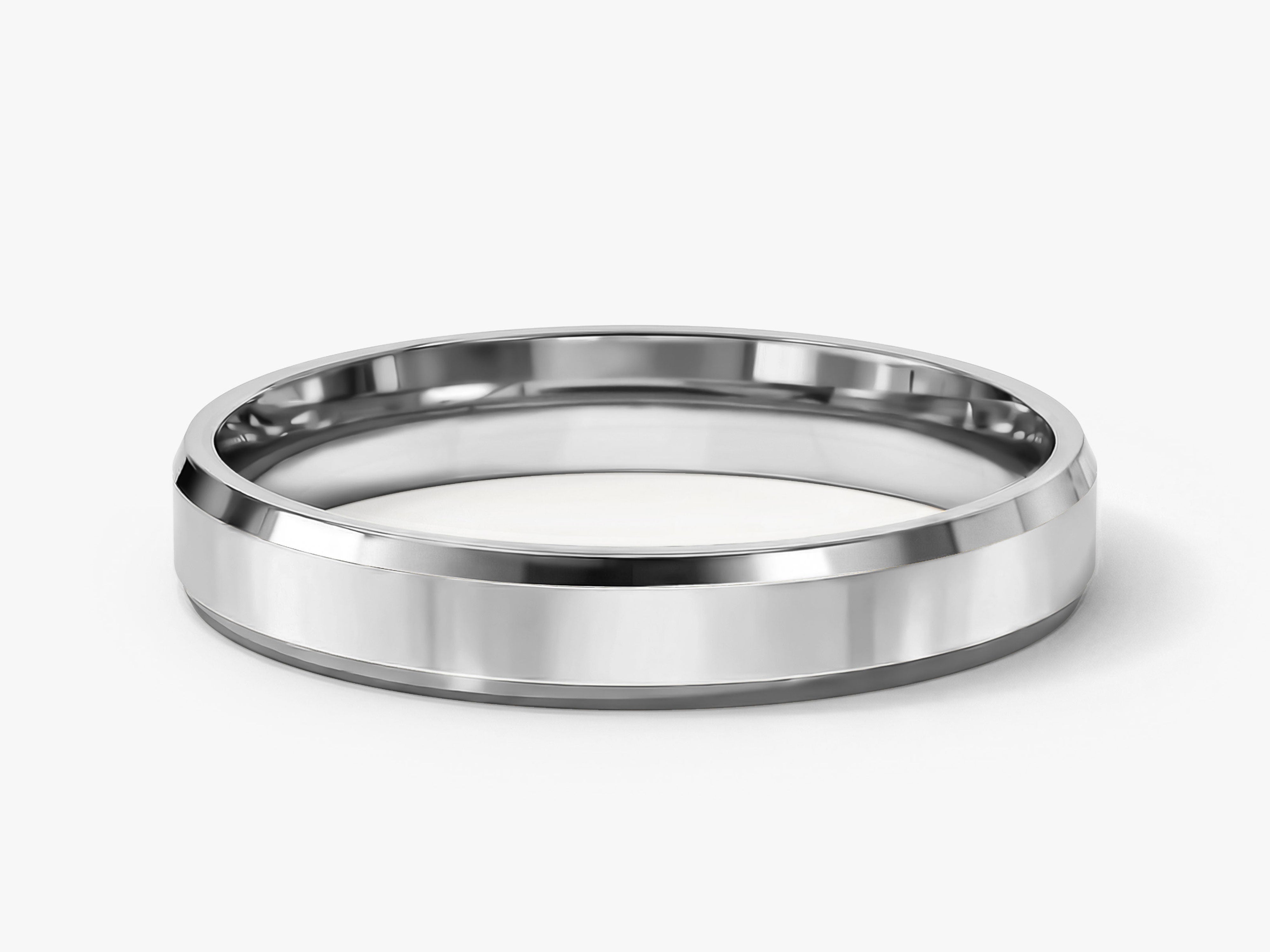 3mm Beveled Edge Wedding Band