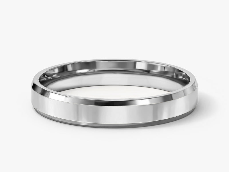 3mm Beveled Edge Wedding Band