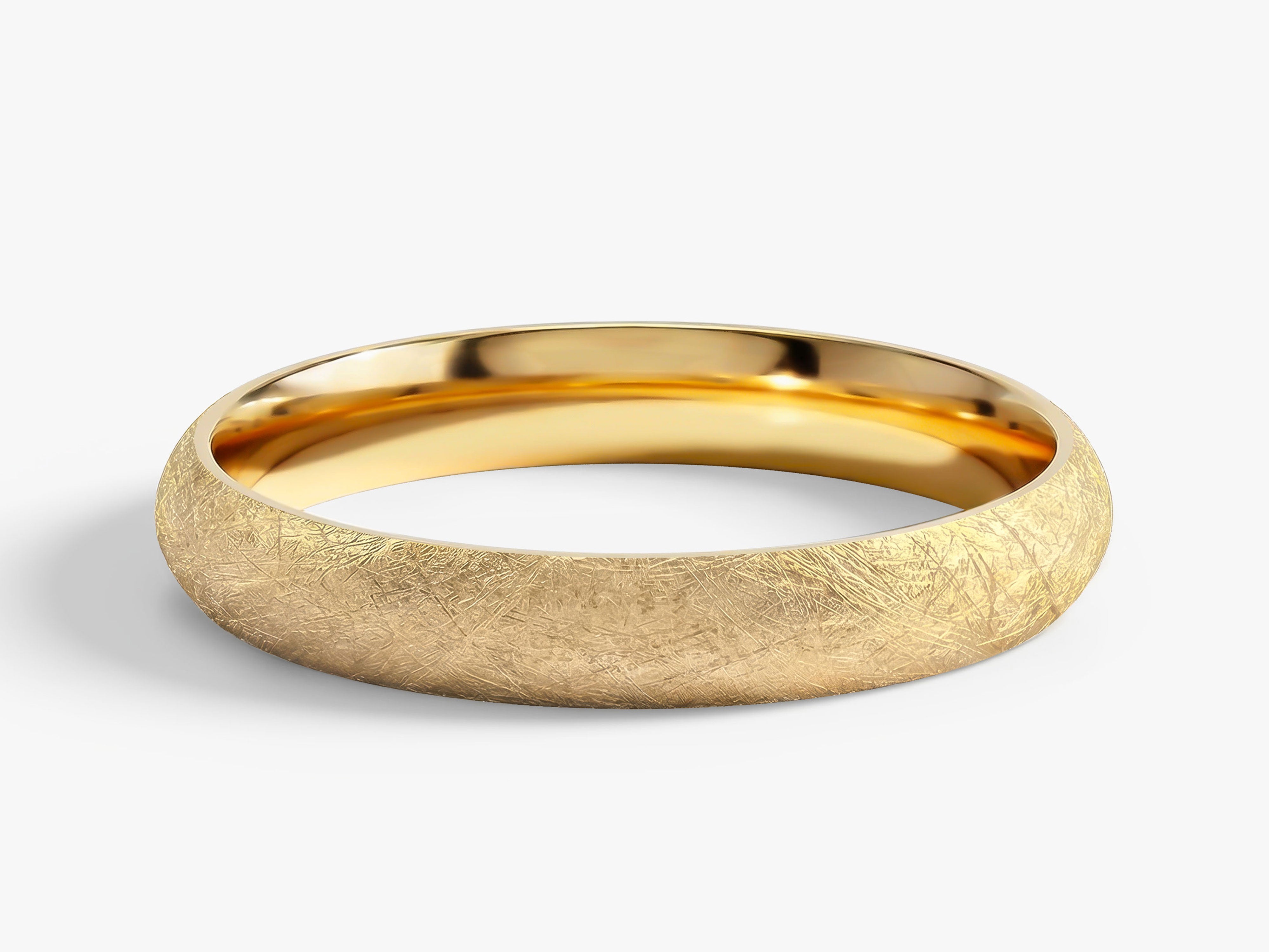 3mm Dome Wedding Band with Ice Matte Finish