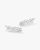 Marquise Leaf Climber Earrings