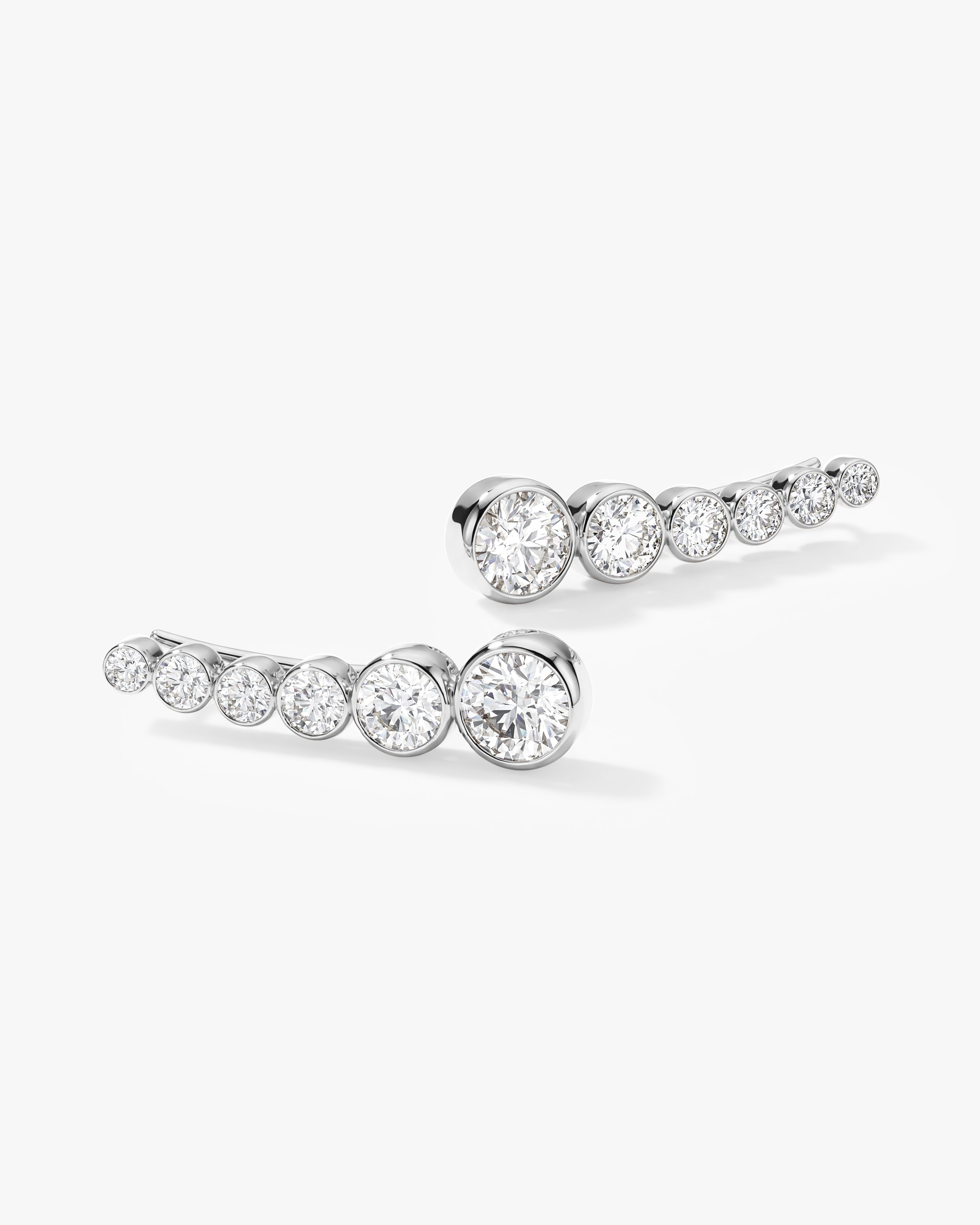 Bezel Climber Earrings