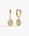 Pave Petal Drop Earrings