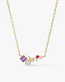 Star Birthstone Cluster Necklace