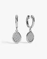 Pave Petal Drop Earrings