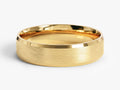 5mm Beveled Edge Wedding Band - Matte Brushed