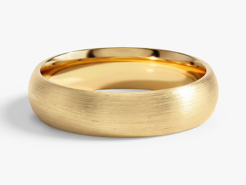 5mm Classic Dome Wedding Band - Matte Brushed