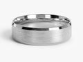 6mm Beveled Edge Men's Wedding Band - Matte Brushed