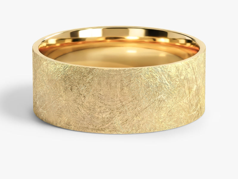8mm Flat Men's Wedding Band with Ice Matte Finish