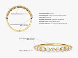 Diamond eternity band, 14k gold, 0.55 cttw, round gemstones