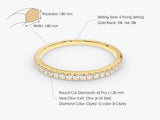 Diamond eternity ring, 4 prong setting, 10k-18k gold