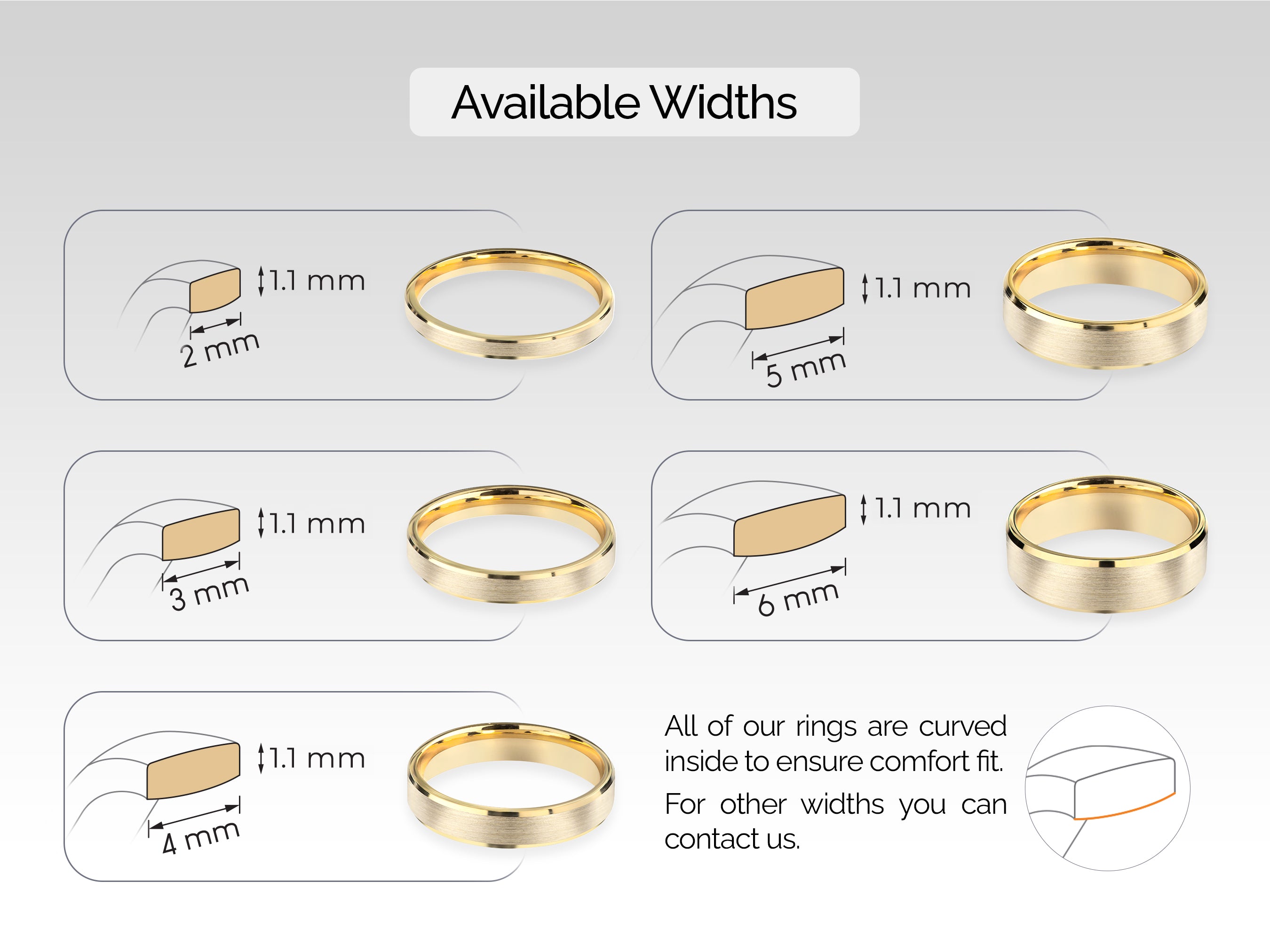 5mm Beveled Edge Wedding Band - Matte Brushed