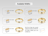 4mm Beveled Edge Wedding Band - Matte Brushed