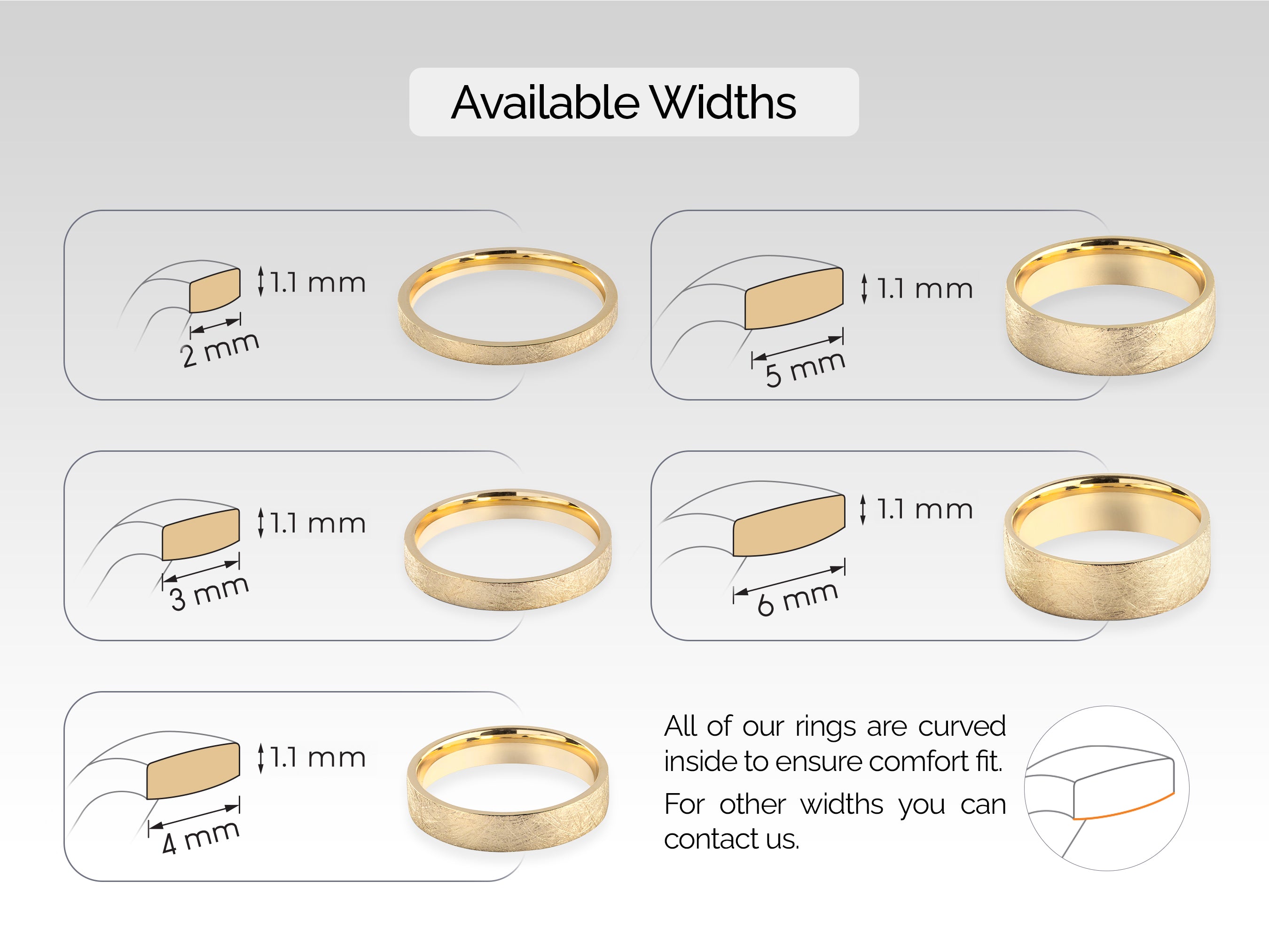 5mm Flat Wedding Band with Ice Matte Finish