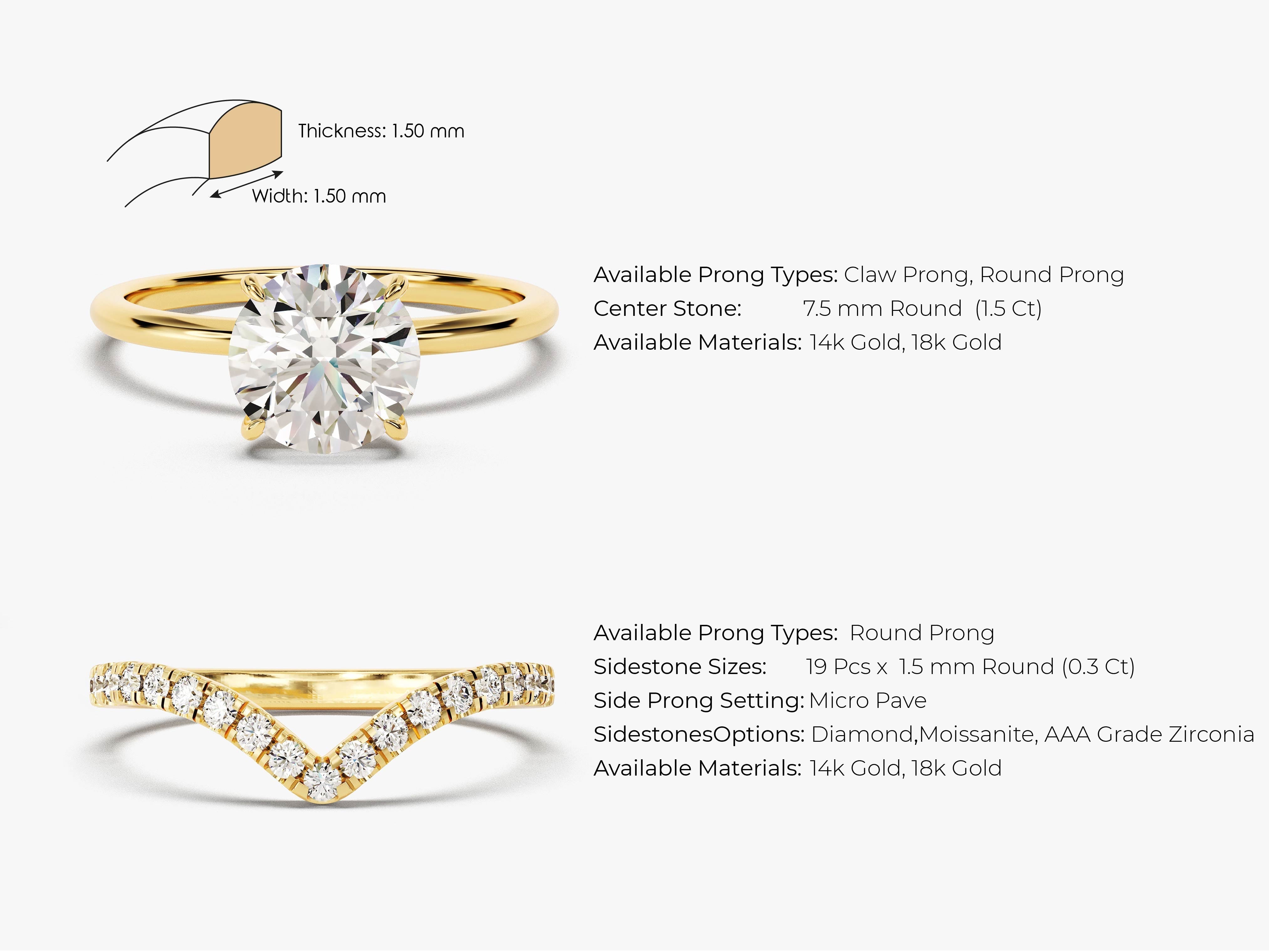 Gold diamond rings, engagement and wedding bands, fine jewelry