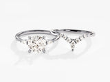 Cluster Accent Round Diamond Bridal Set with Marquise Ring (1.50 CT)