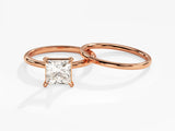 Princess Cut Solitaire Diamond Bridal Set (1.50 CT)