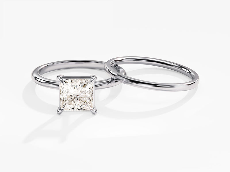 Princess Cut Solitaire Diamond Bridal Set (1.50 CT)