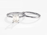 Emerald Cut Solitaire Diamond Bridal Set (1.50 CT)