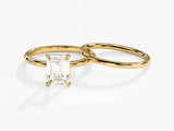 Emerald Cut Solitaire Diamond Bridal Set (1.50 CT)