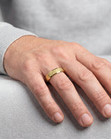 5mm Beveled Edge Men's Wedding Band with Ice Matte Finish