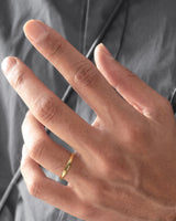 2mm Beveled Edge Men's Wedding Band with Ice Matte Finish