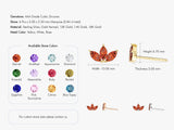 Diamond Birthstone Marquise Crown Stud Earrings in 14k Solid Gold