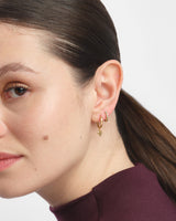 Heart Dangle Huggie Earrings