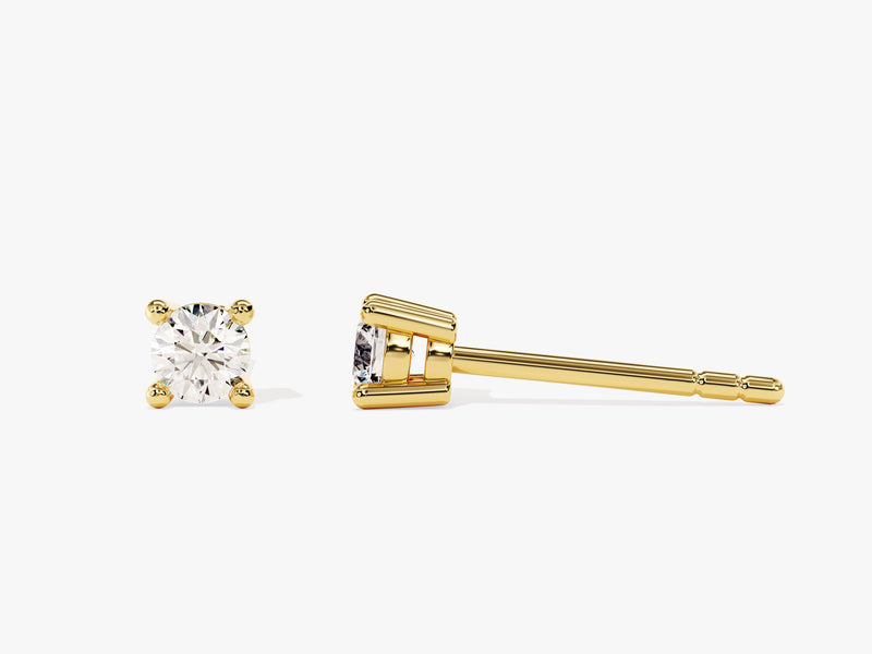 14k Gold Round Cut Lab Diamond Stud Earrings (0.25 ct tw)