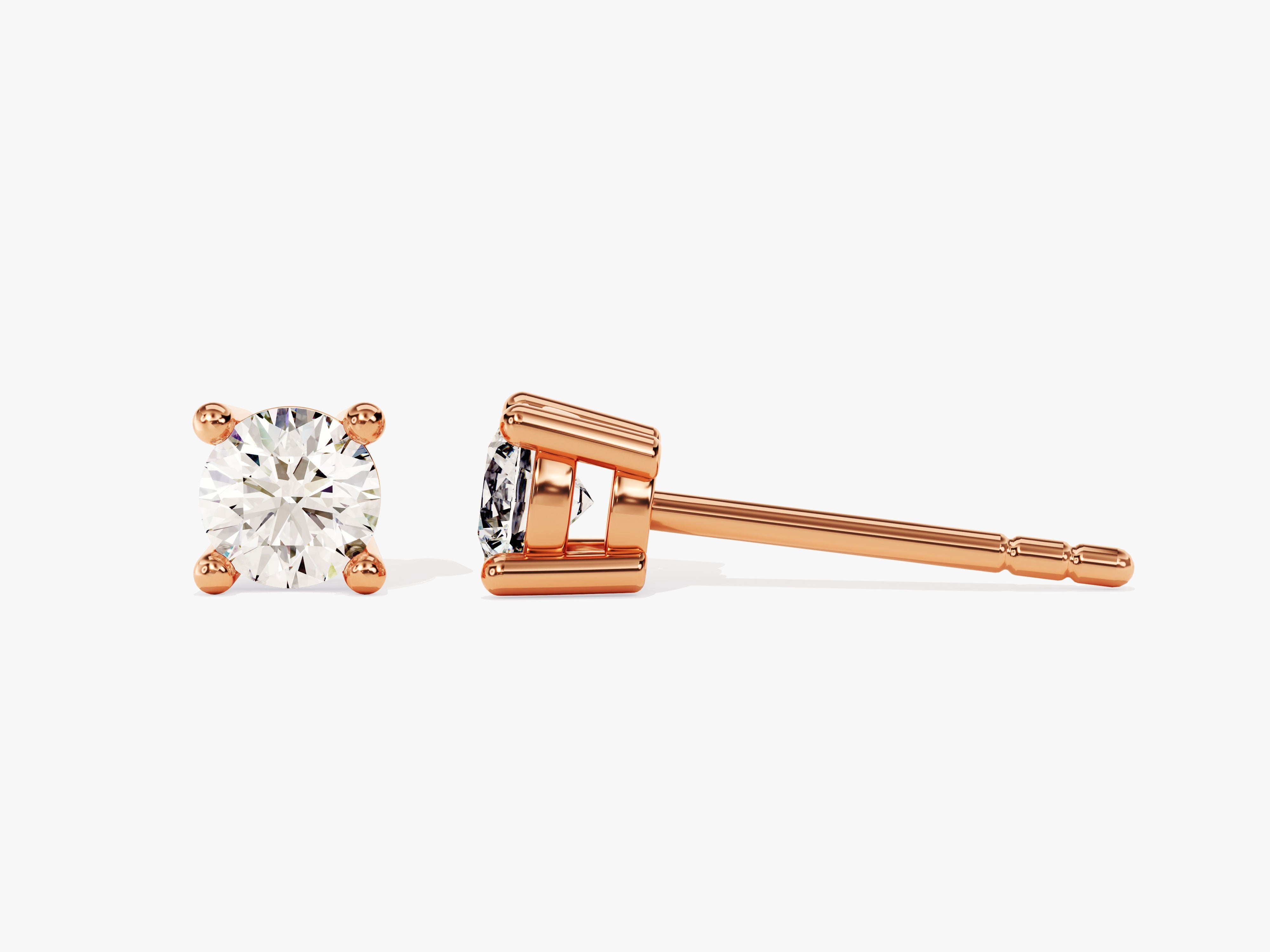 Rose gold diamond stud earrings for jewelry lovers