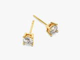 14k Gold Round Cut Moissanite Stud Earrings (0.75 ct tw)