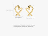 Plain Heart Studs