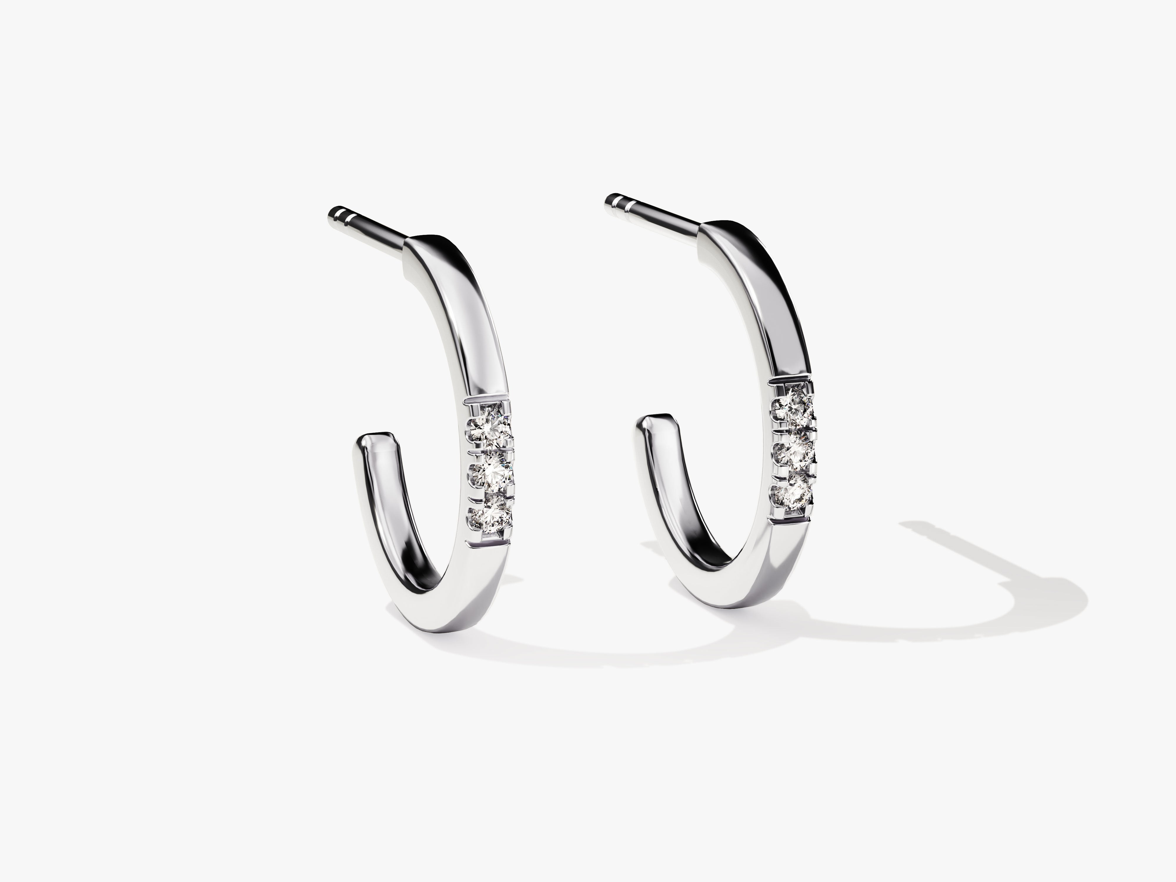 Diamond hoop earrings for women, fine jewelry, luxury gift