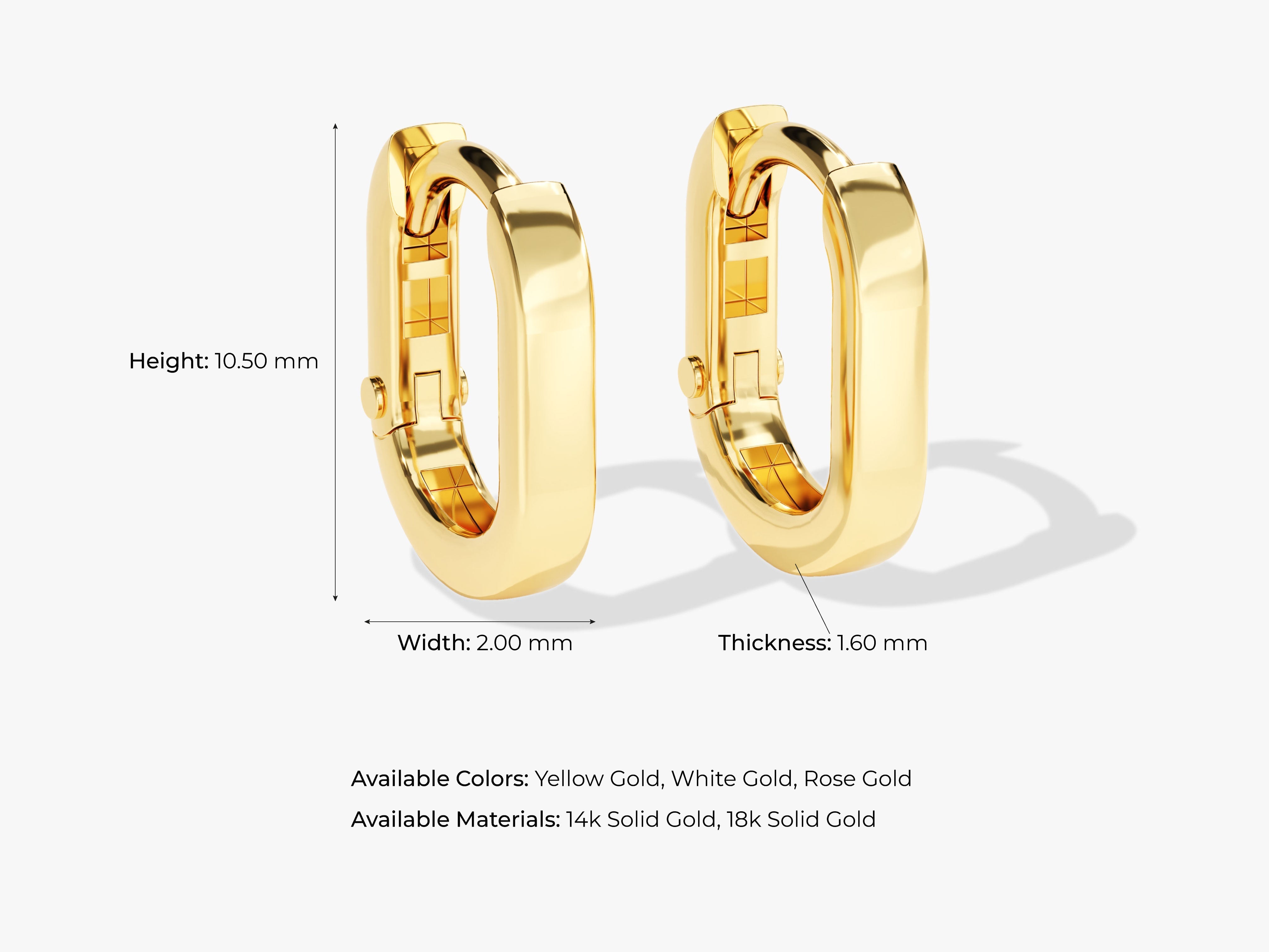 Gold oval hoop earrings, jewelry, available in multiple colors and materials