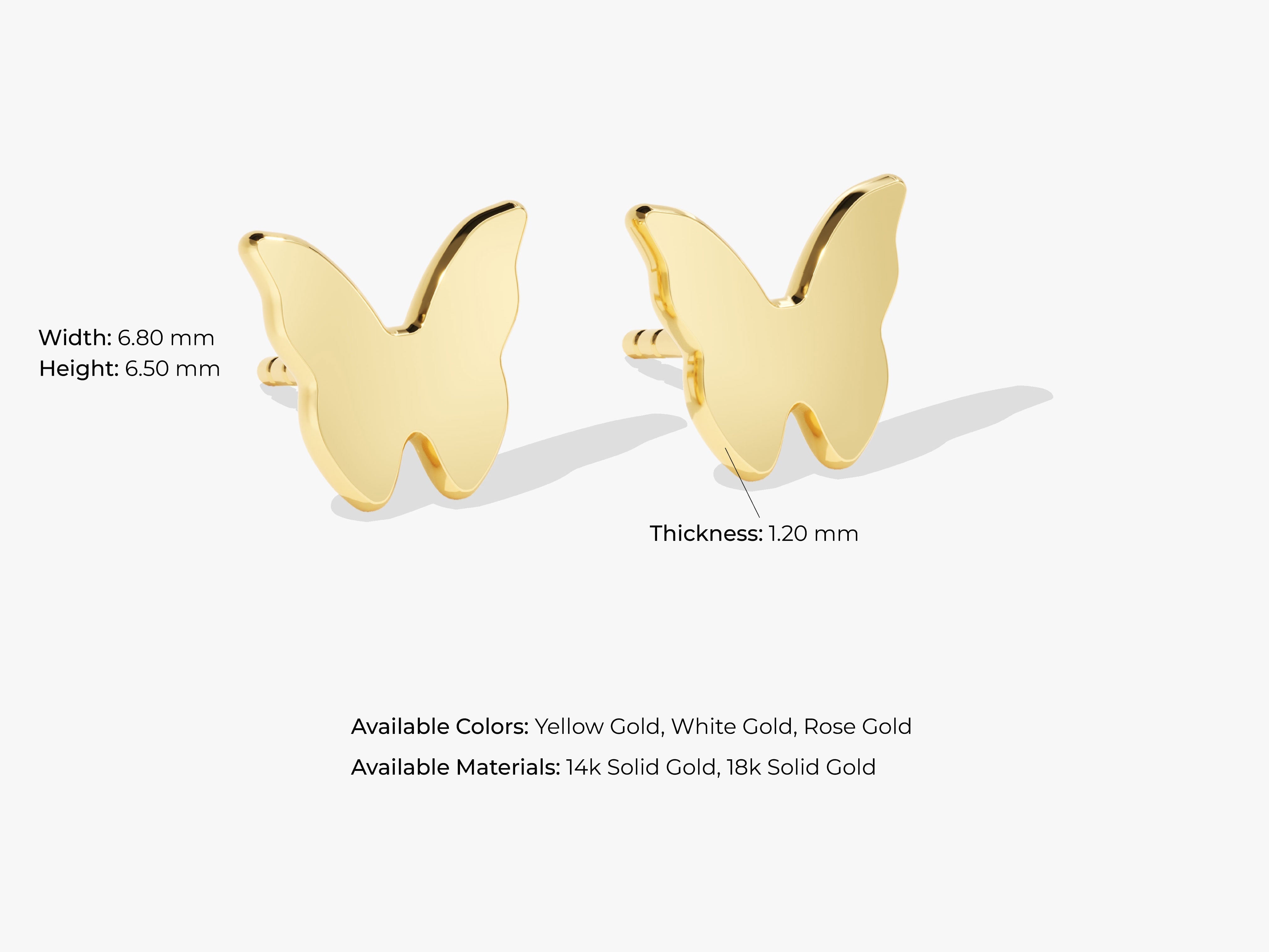 Tiny Butterfly Stud Earrings