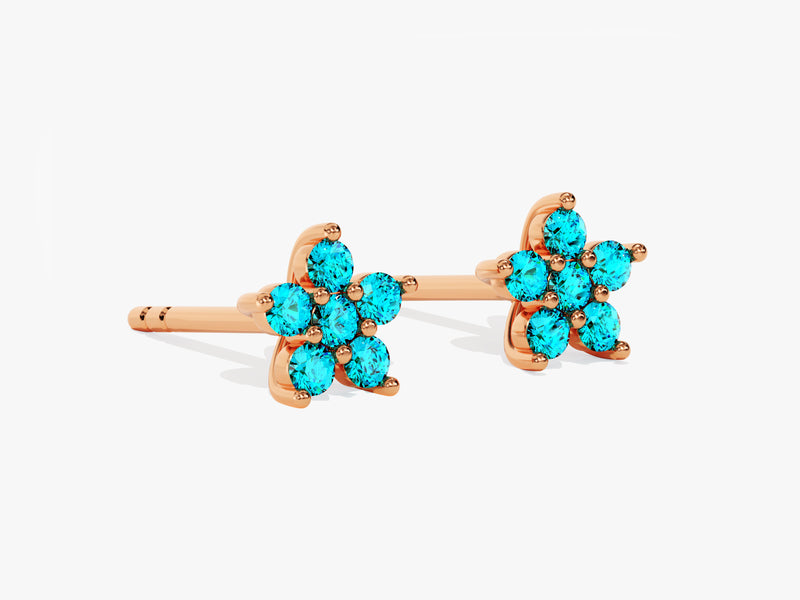 Birthstone Flower Studs