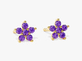 Birthstone Flower Studs