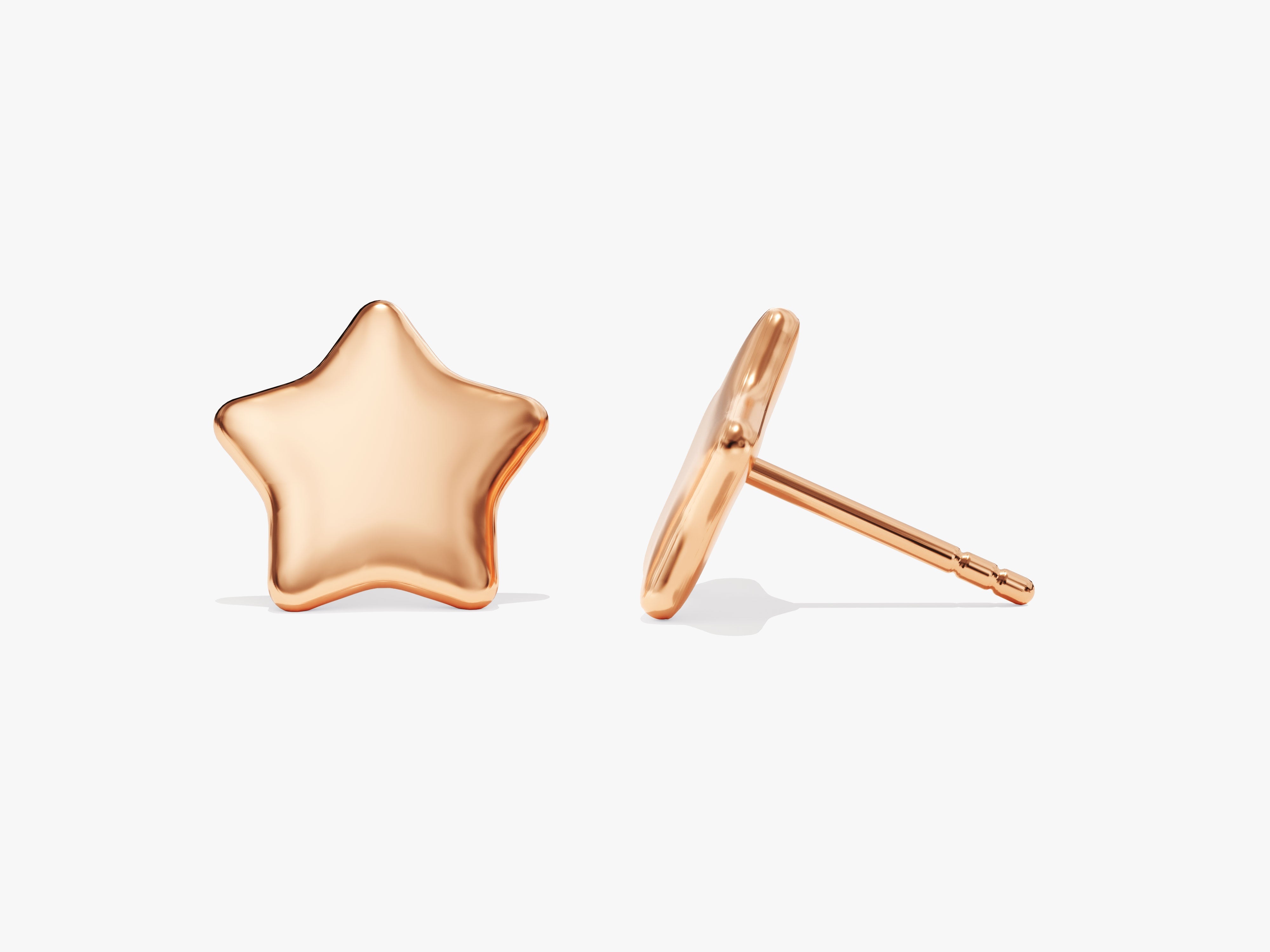 Rose gold star stud earrings for jewelry collection