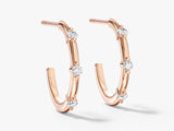 Prong Set Hoop Earrings