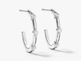 Prong Set Hoop Earrings
