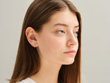 Baguette Citrine Hoop Earrings in 14k Solid Gold