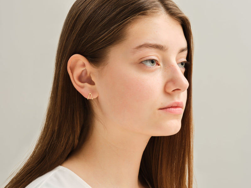 Dual Plain Huggie Earrings