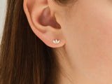 Alexandrite Marquise Crown Stud Earrings in 14k Solid Gold