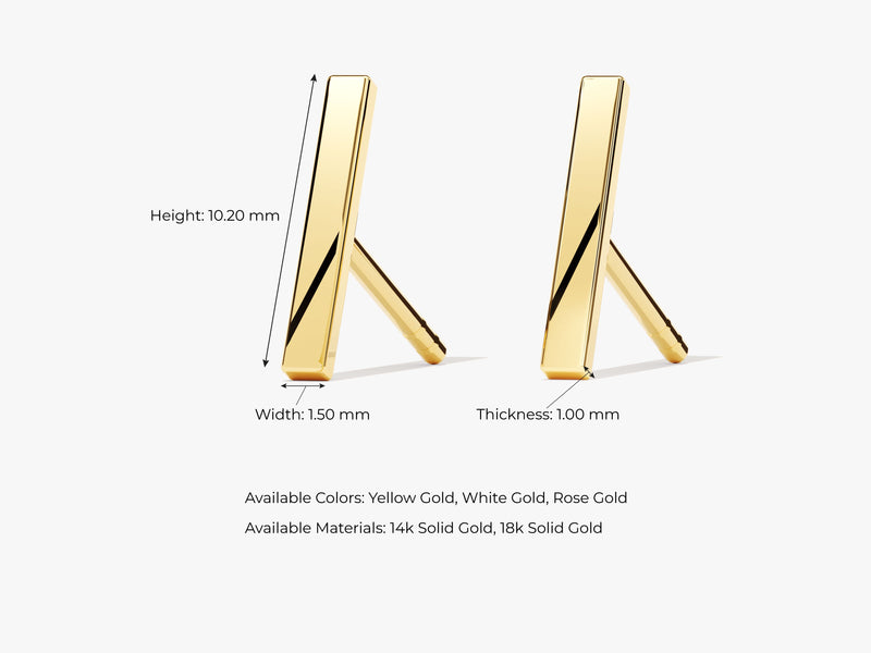 Bar Stud Earrings