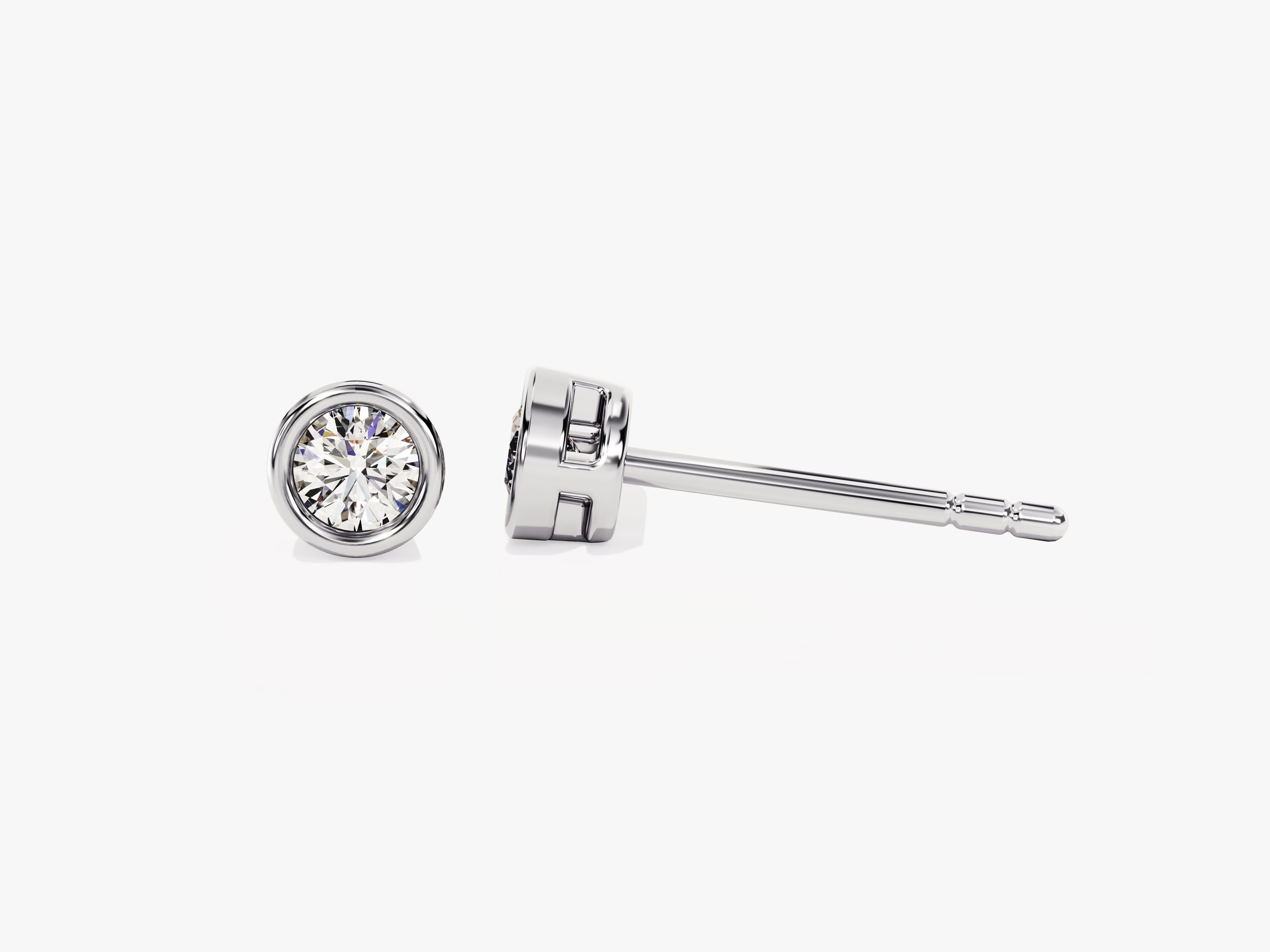 Bezel Set Stud Earrings (0.20 ct tw)