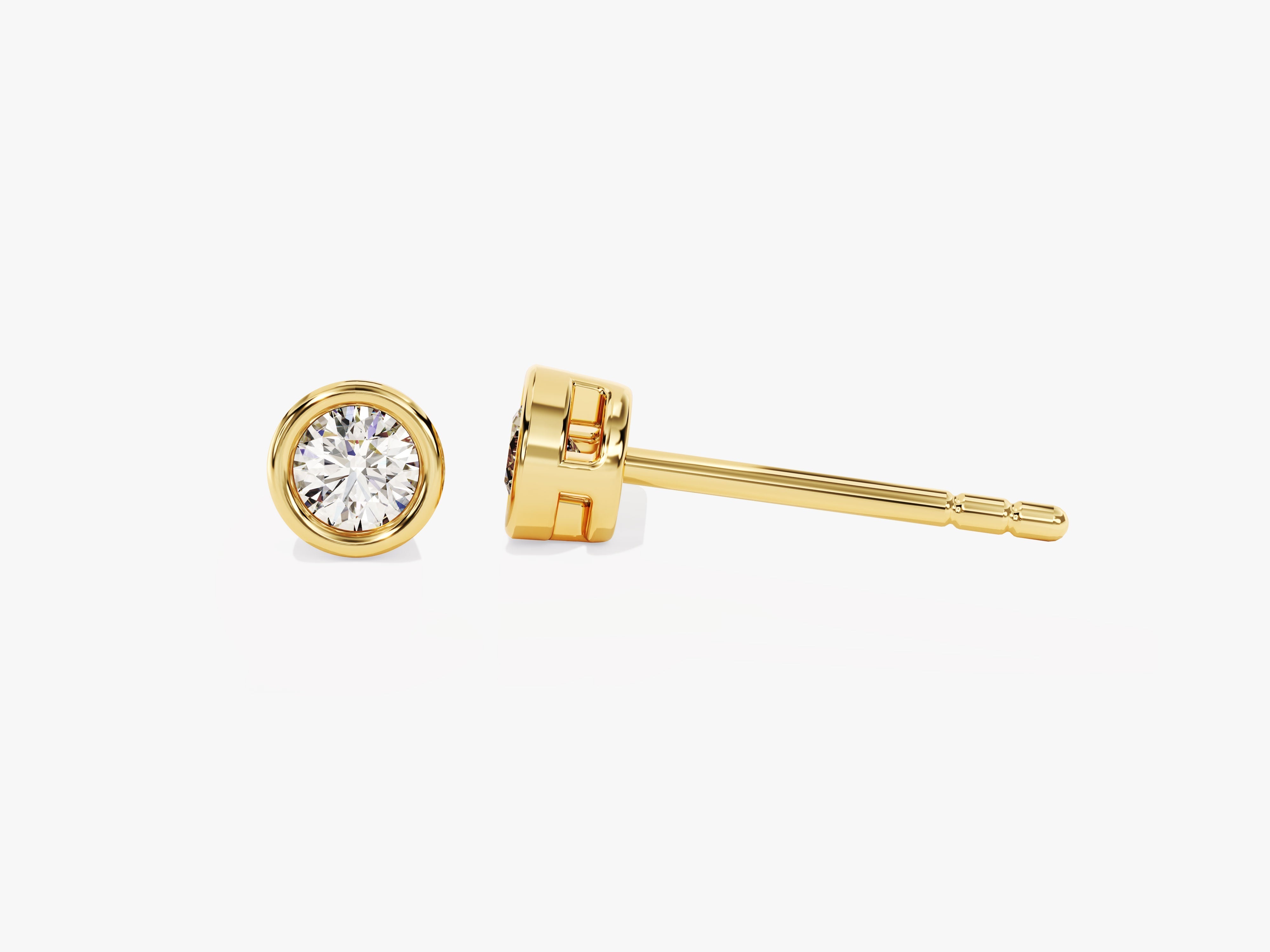 Bezel Set Stud Earrings (0.20 ct tw)