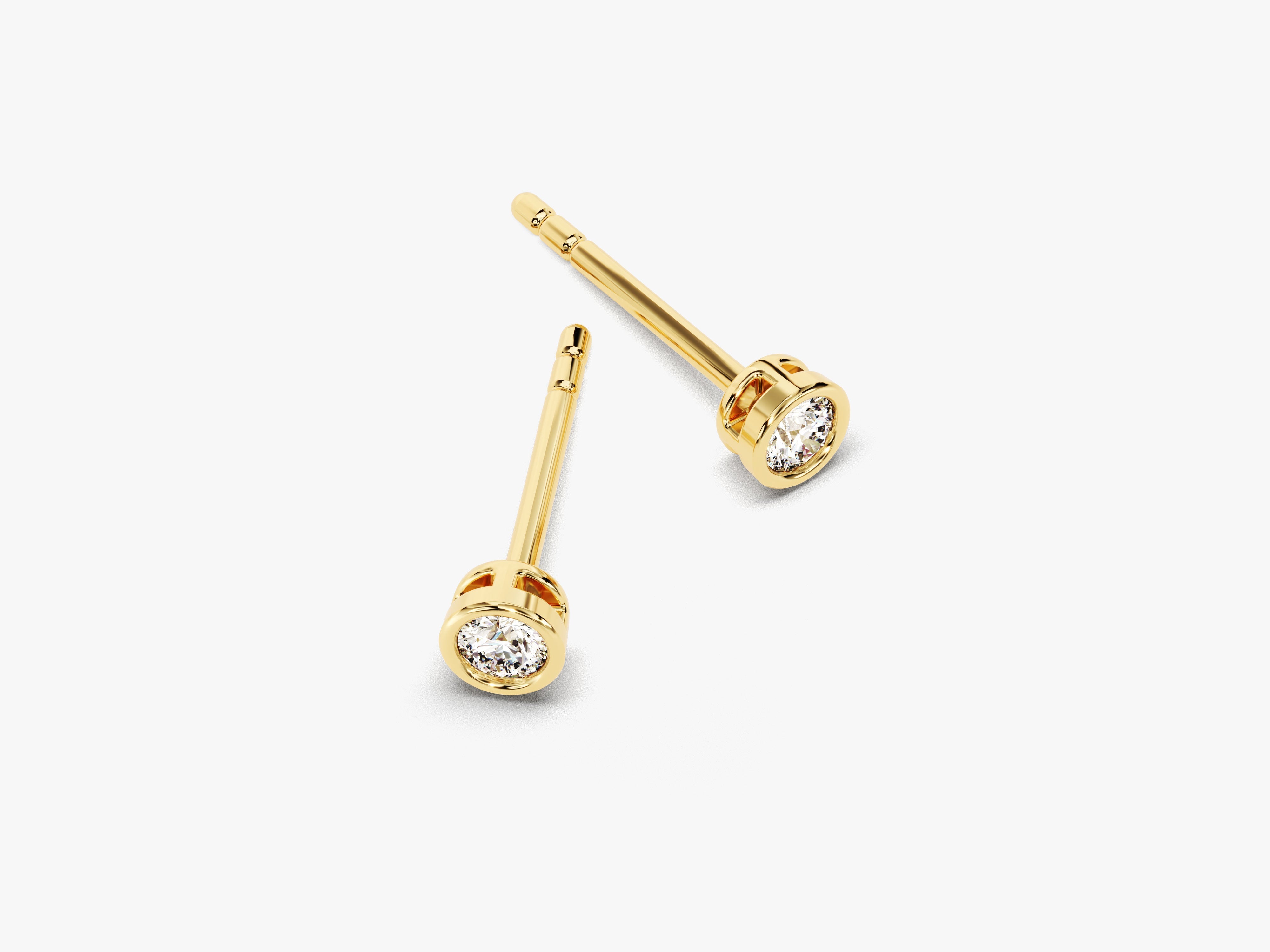 Gold diamond stud earrings for jewelry firm